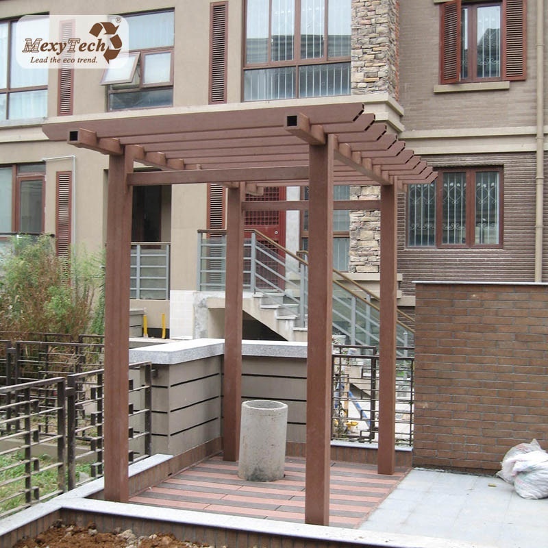 Chinese  Waterproof Anti-UV Customized Garden Wooden WPC Pergola Gazebos