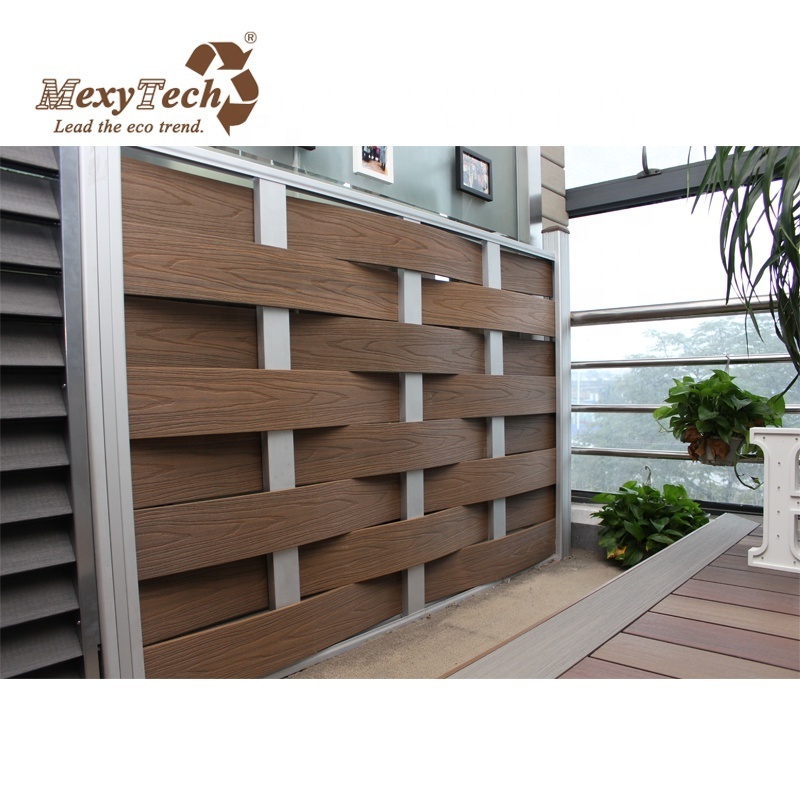 foshan cheap price wpc composite wood palisade woven vinyl fence with garden and terrace used