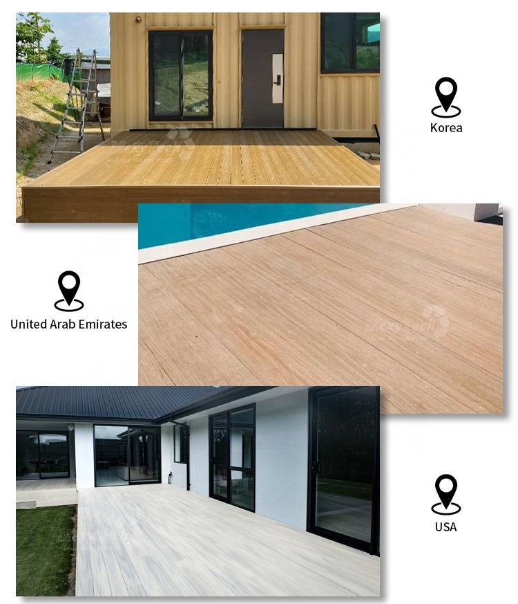 ASA Decking invisible gap design Decking Premium Co-extrusion PVC ASA Decking Board