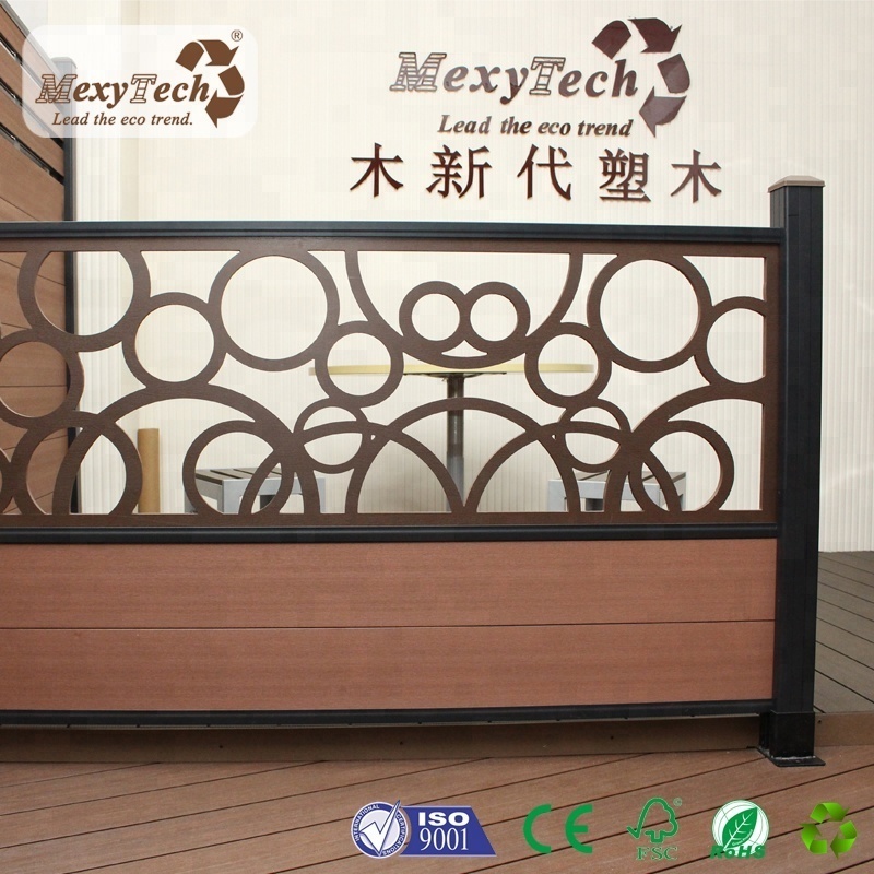 balcony high quality cheap wrought iron wpc fence privacy fence screen