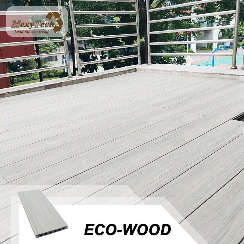 Outdoor WPC decking invisible gap design white Wood Plastic Composite Decking