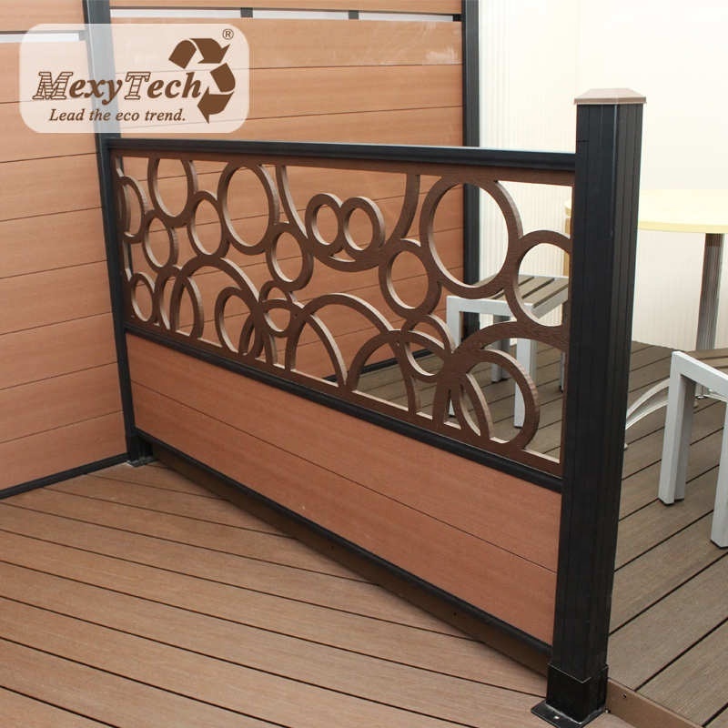 balcony high quality cheap wrought iron wpc fence privacy fence screen