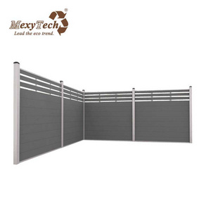 aluminum supporting frame exterior wood plastic composite trellis fence