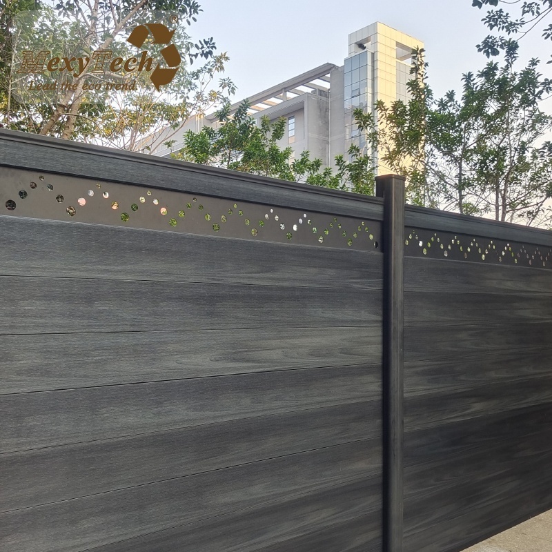 hot sale garden decorative privacy fence waterproof panels wood plastic board composite material outdoor wpc fence