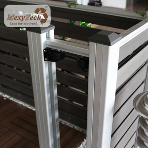 Foshan cheap electric swing gate wood plastic wpc trellis fence sliding gate panel aluminum frame fence gate