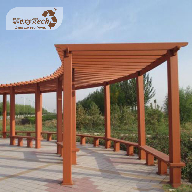 Garden decorative leisure rest pavilion gazebo sunshade grape wood texture wpc pergola