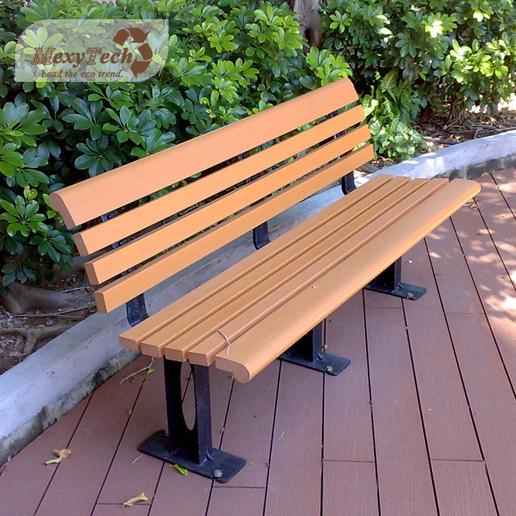 Wholesale 3 foot metal legs park bench garden bench wpc outdoor waiting bench