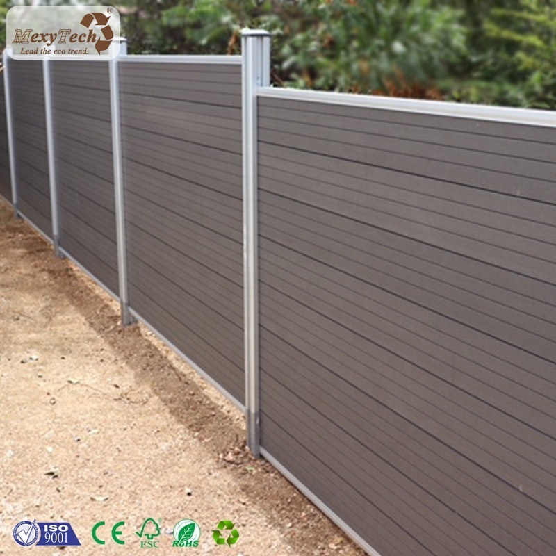 Foshan Protection Privacy Fence Wholesale Aluminum Post Wood Black Metal Elegant Small Garden Fence 1 Set Aluminum Gate 10 Years