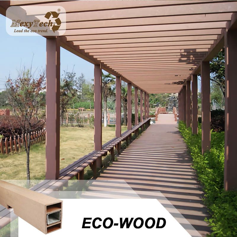 foshan factory hot sale wood pergola garden park used bamboo pvc wpc pergola