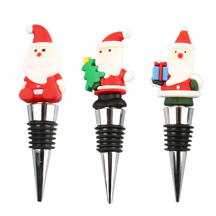 Custom Wholesale Christmas Ornaments Decorations Wine Bottle Stopper for Wine Cork