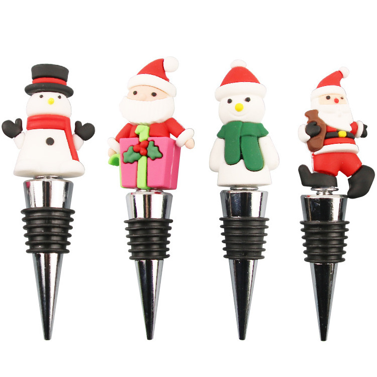 Custom Wholesale Christmas Ornaments Decorations Wine Bottle Stopper for Wine Cork