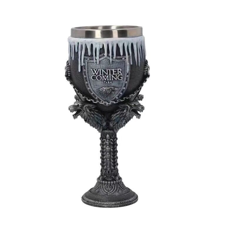 Creative Game of Thrones Stainless Steel Whiskey Metal Mug Goblet Personalized Embossed Beer Wine Glass