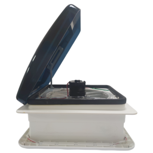 RV roof hatch 280X280mm electric high quality engineering plastic top cover with E-mark caravan roof fan