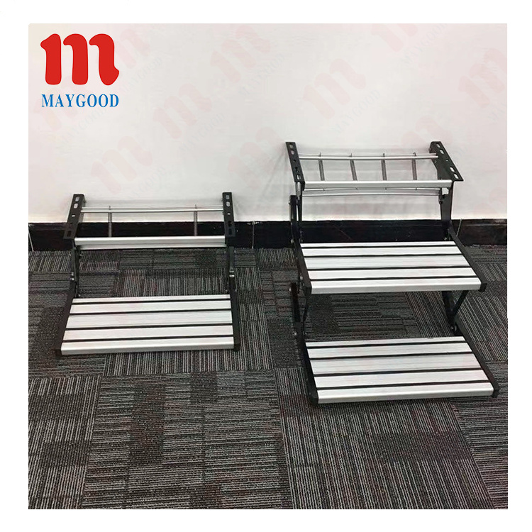 MAYGOOD Aluminum alloy  antiskid manual rv steps and folding steps for motorhome