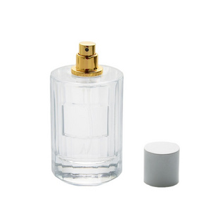 White parfum packaging magnetic cap Pump Sprayer Bottle Perfume Diamond Glass Bottle