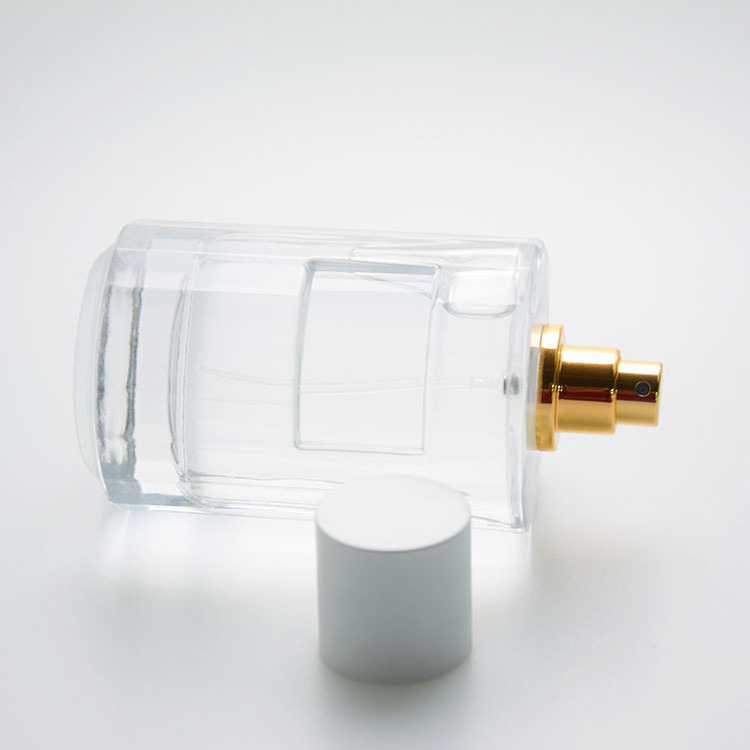 White parfum packaging magnetic cap Pump Sprayer Bottle Perfume Diamond Glass Bottle