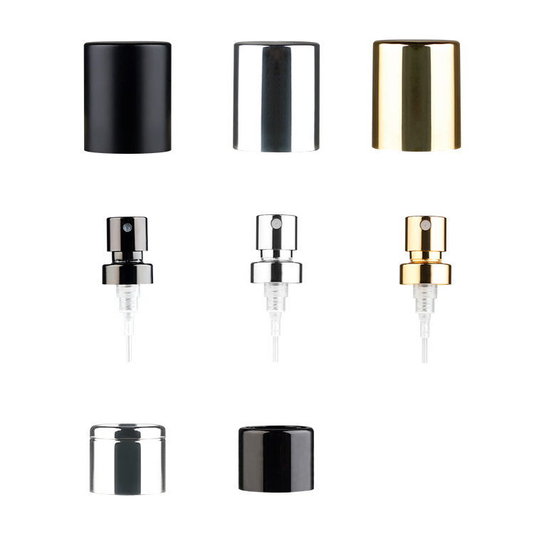 Factory supply aluminum perfume cap with collar for 15mm perfume pump bottle aluminum cap