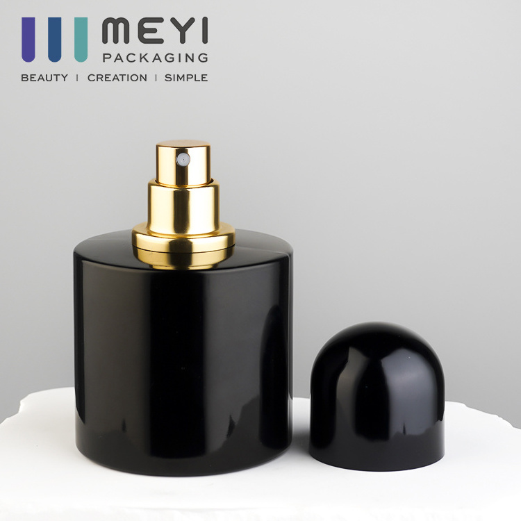 50ml 100ml Round Perfume Bottle  With Square Box And Ball Shape Cap