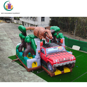 Customized Giant Inflatable Water Slide Dinosaur Inflatable Water Slide Double Lanes Inflatable Slide For Pool