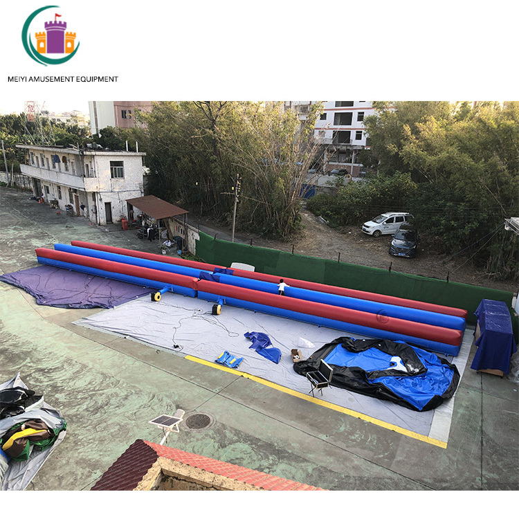 25m Inflatable Foam Slide Double Lanes Inflatable Slip And Slide Long Inflatable Water Slide For The City