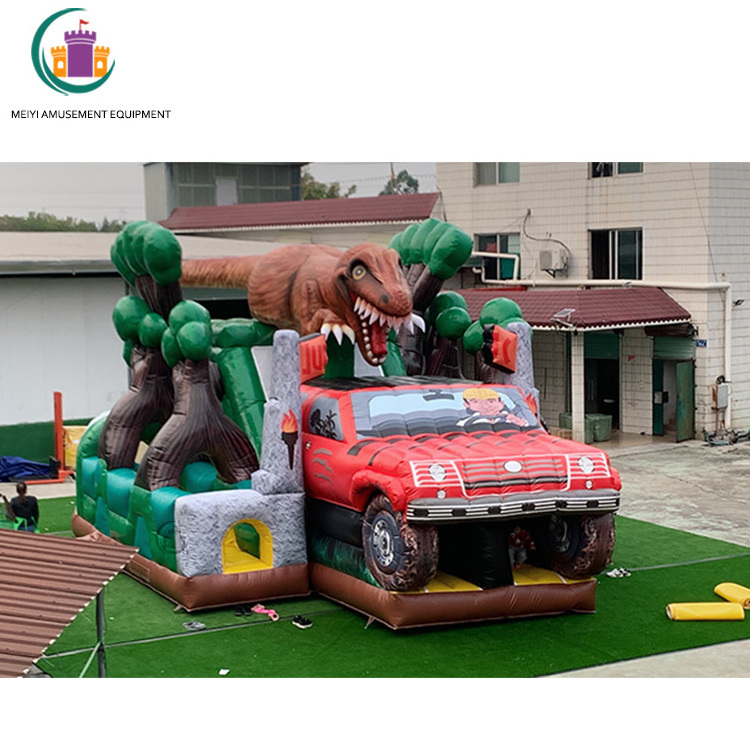 Customized Giant Inflatable Water Slide Dinosaur Inflatable Water Slide Double Lanes Inflatable Slide For Pool