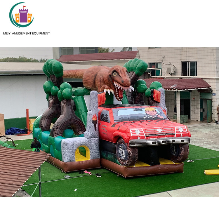 Customized Giant Inflatable Water Slide Dinosaur Inflatable Water Slide Double Lanes Inflatable Slide For Pool