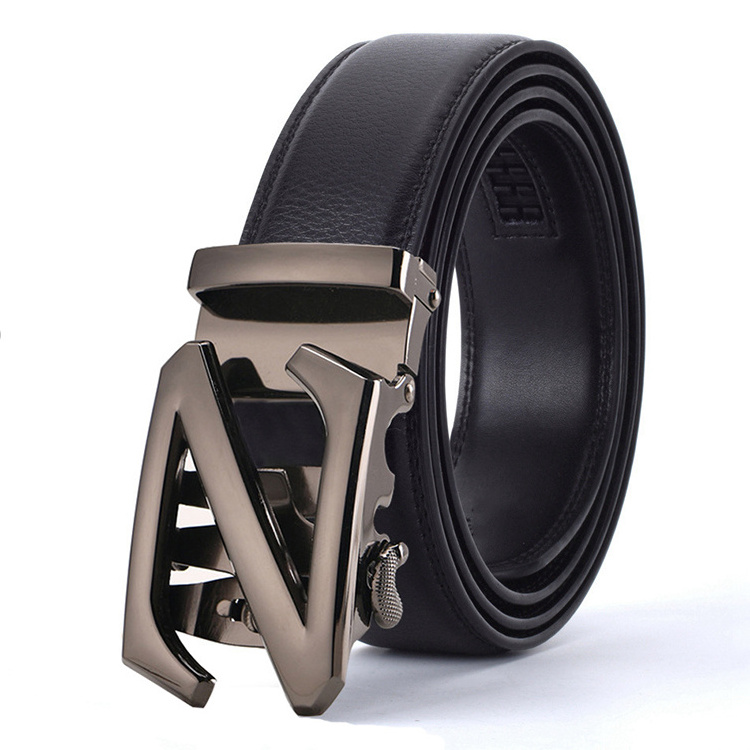 Wholesale Cow Leather Men's Premium Belt Man New Fashion Classic Retro Men Waist Belt Black High Quality Belt