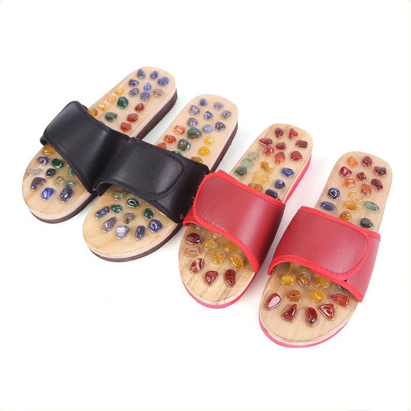 Elderly Care Stone Foot Massage Slippers Therapeutic Reflexology Health Acupuncture Health Shoes Slipper