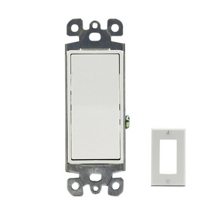 AC Type Single Pole Decorator USA Wall Switch White Plates 10A Push Button Rocker Electric Wall Light Switch