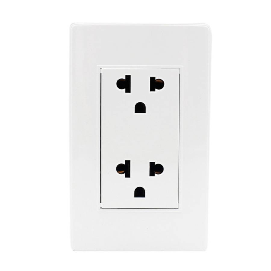 High Quality 3 Outlet US Standard AC Plastic Plate Home Wall Mounted Electric Power charging Plug Switch and Socket