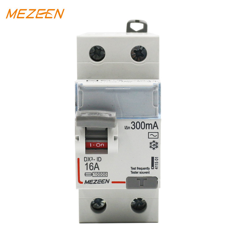 10kA Magnetic Type 2 Pole 50 60Hz Italy RCCB ELCB RCBO With Overload Protection Circuit Breaker Switch