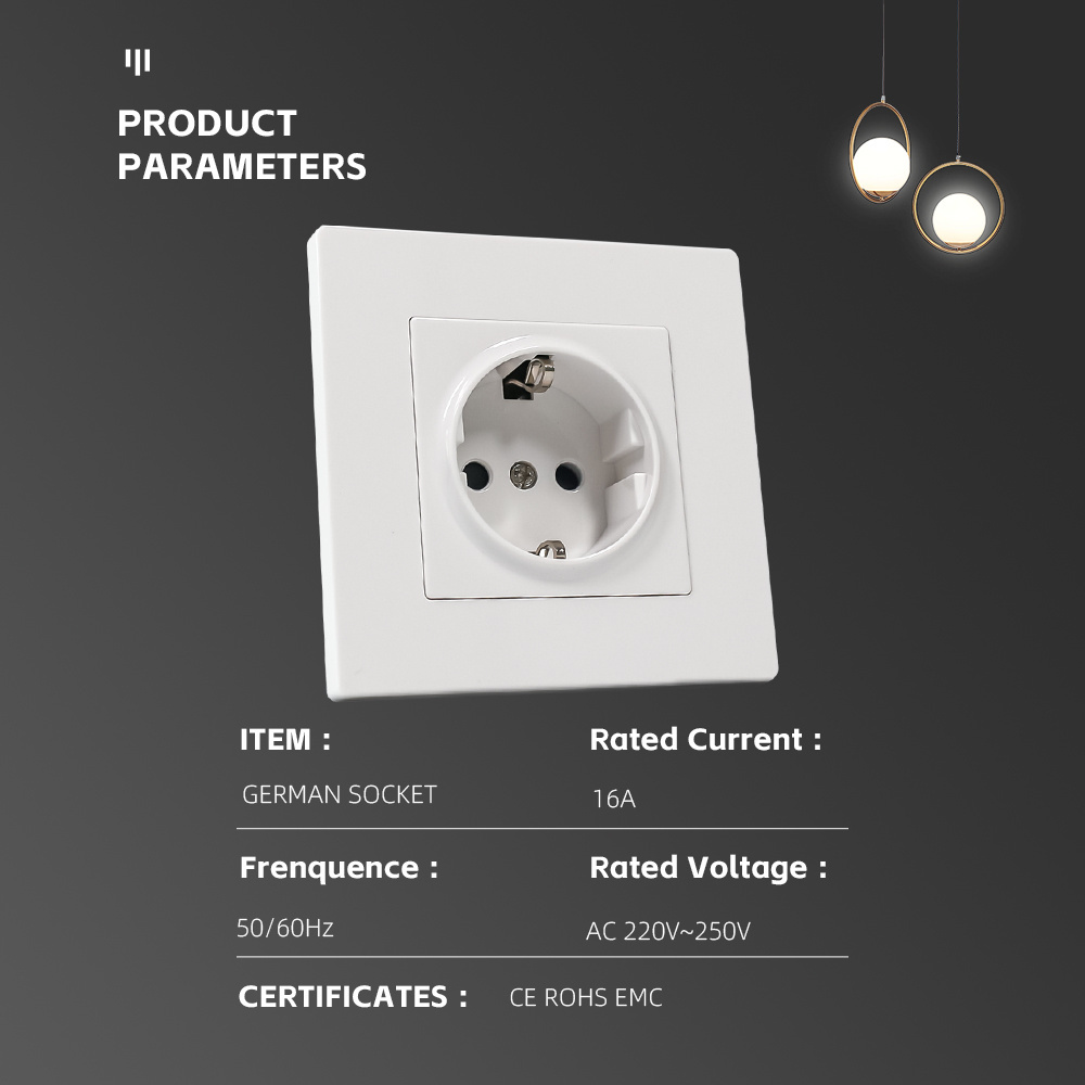 German Socket Reference Model New Model Electrical Wall Power Switch And Socket Single Socket EU ...