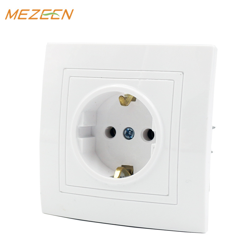 European Standard 16A 220V Wall Switch socket New Design EU Schuko Socket