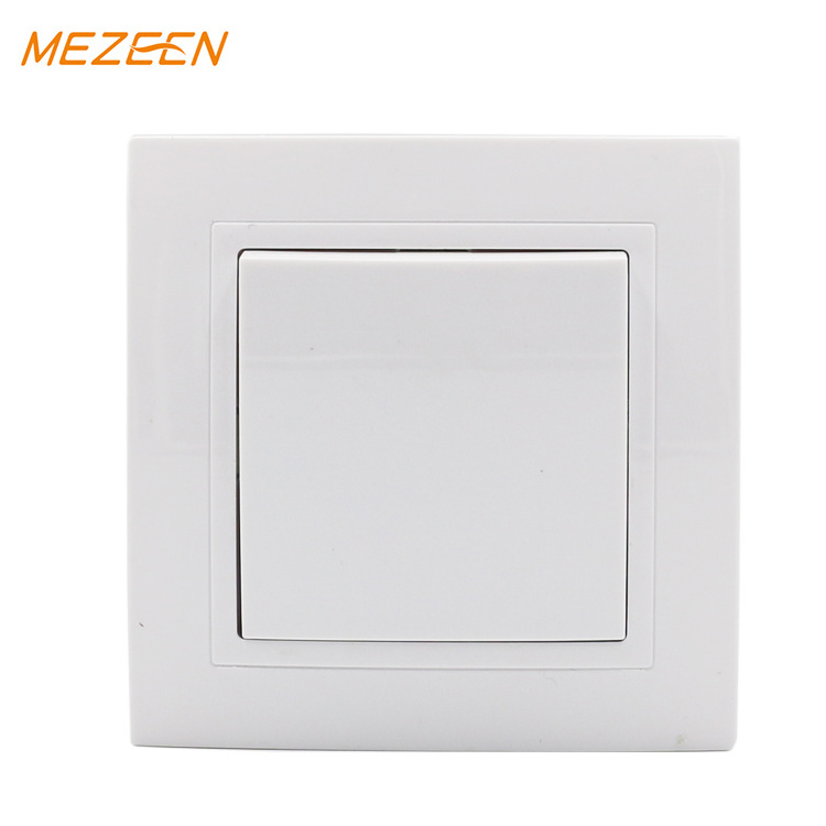 China Brass Light Switches Modern Design European Standard 1 Gang 1 Way 2 Way Wall Switch