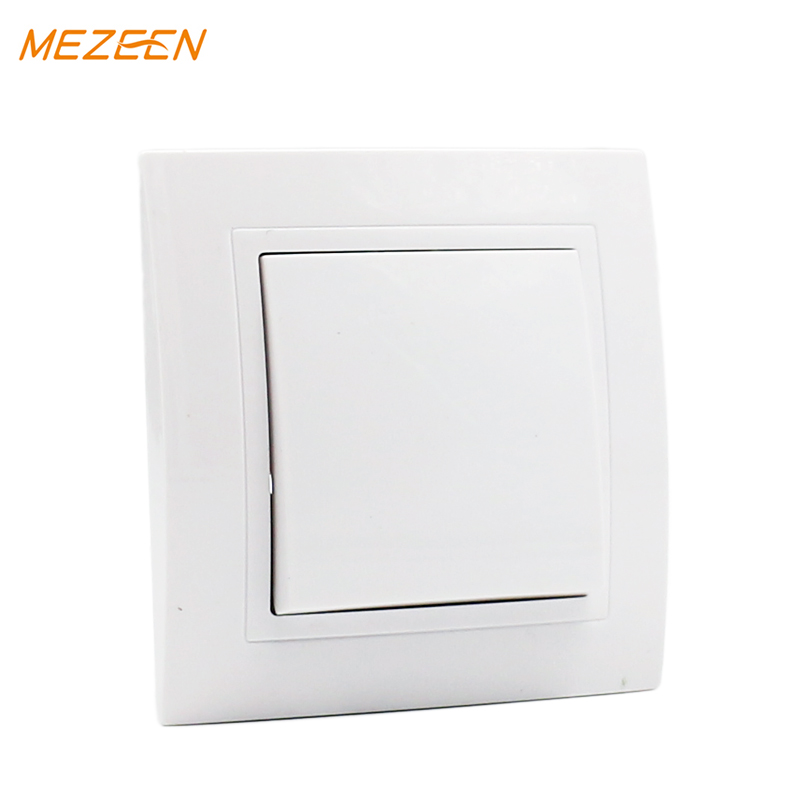 China Brass Light Switches Modern Design European Standard 1 Gang 1 Way 2 Way Wall Switch