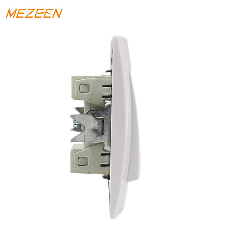 China Brass Light Switches Modern Design European Standard 1 Gang 1 Way 2 Way Wall Switch