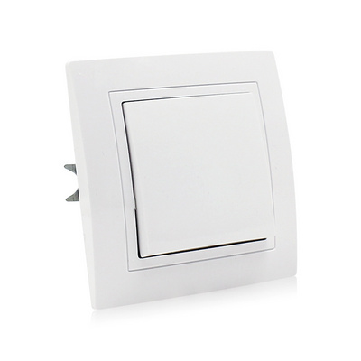 Fireproof PC Panel 1 Gang 1 Way 2 Way Electrical Power Light Switch Euro Standard Wall On Off Switch