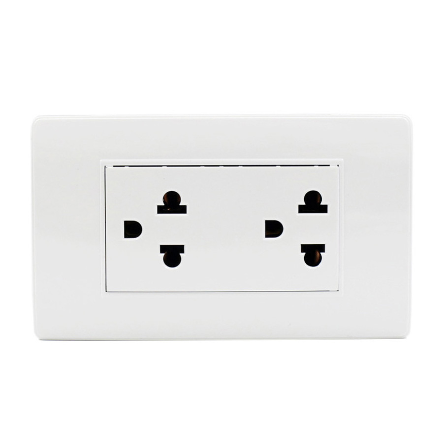 High Quality 3 Outlet US Standard AC Plastic Plate Home Wall Mounted Electric Power charging Plug Switch and Socket