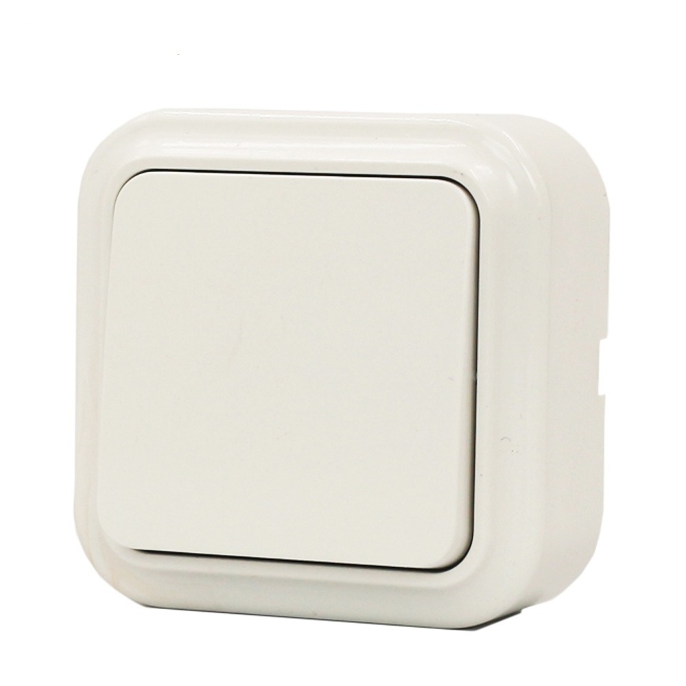 China EU type white colour 1 gang 2 way EU type wall switch