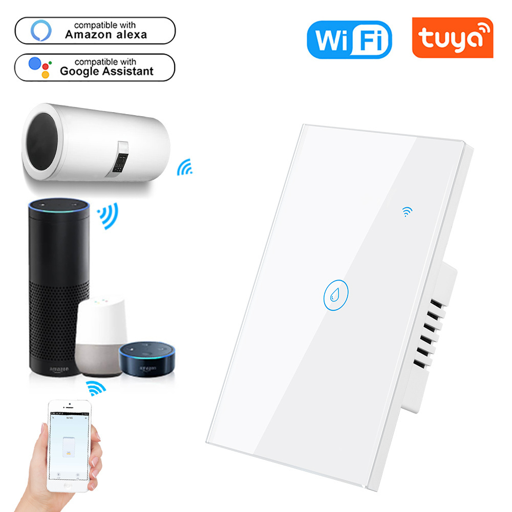 Wifi/BLE/Tuya/Google App Control Smart Switch 20A 100-240V Smart Switch WiFi Wireless Remote Water Heater