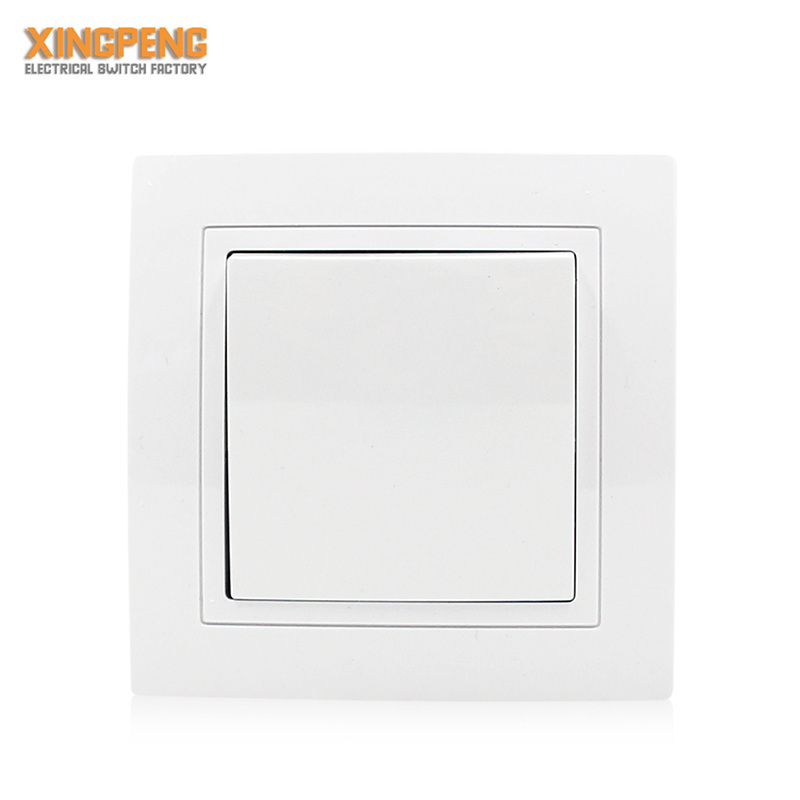 10 years warranty Copper high quality white switch european electric switch 1 gang 1 way switch for home