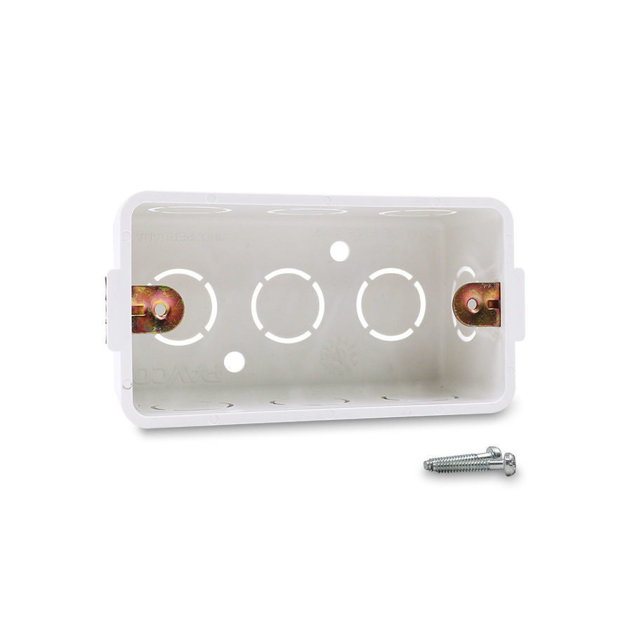 Wall Mounted 111*56mm Plastic PVC Electrical Switch Socket Box 2x4 Junction Box For 118 Type Wall Switch And Socket