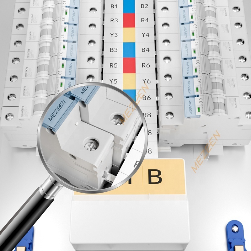 Indoor Box MCB MCCB Main Switch 12way 18way 24way 36way Distribution Box Cold-rolled Steel Din Rail Embedded Metal Power Box