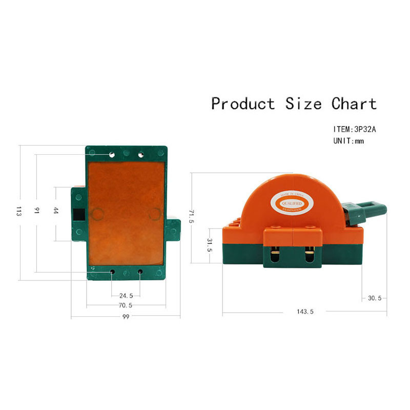 Double Throw Changeover Knife Switch 3P 32A HK11 Model Power Copper Knife Switch Manufacturer