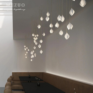 Fasion Manufacturerod Lighting Hotel Lobby Entryway Transparent LED Modern Vivid Hotel Project Lamparas Pendant Lamp Chandelier