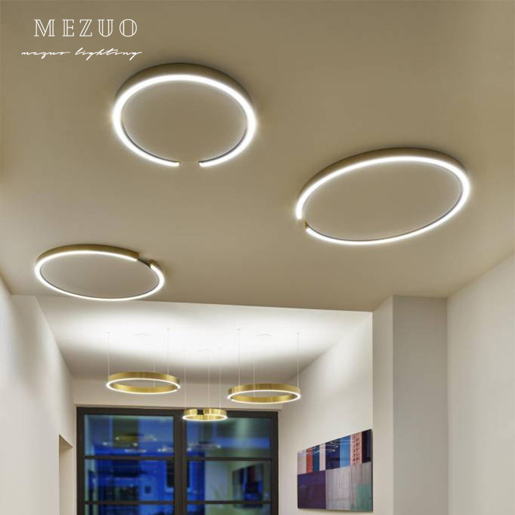 Modern Design Round Indoor Hotel Living Room Corridor Flush Mount Led Ceiling Lights Fixtures