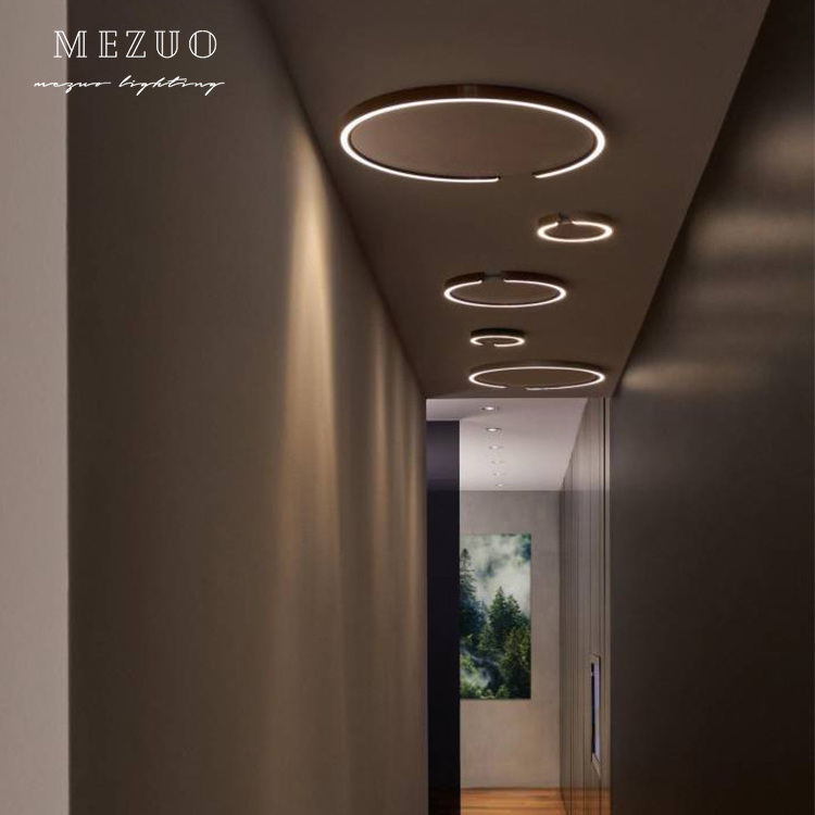 Modern Design Round Indoor Hotel Living Room Corridor Flush Mount Led Ceiling Lights Fixtures