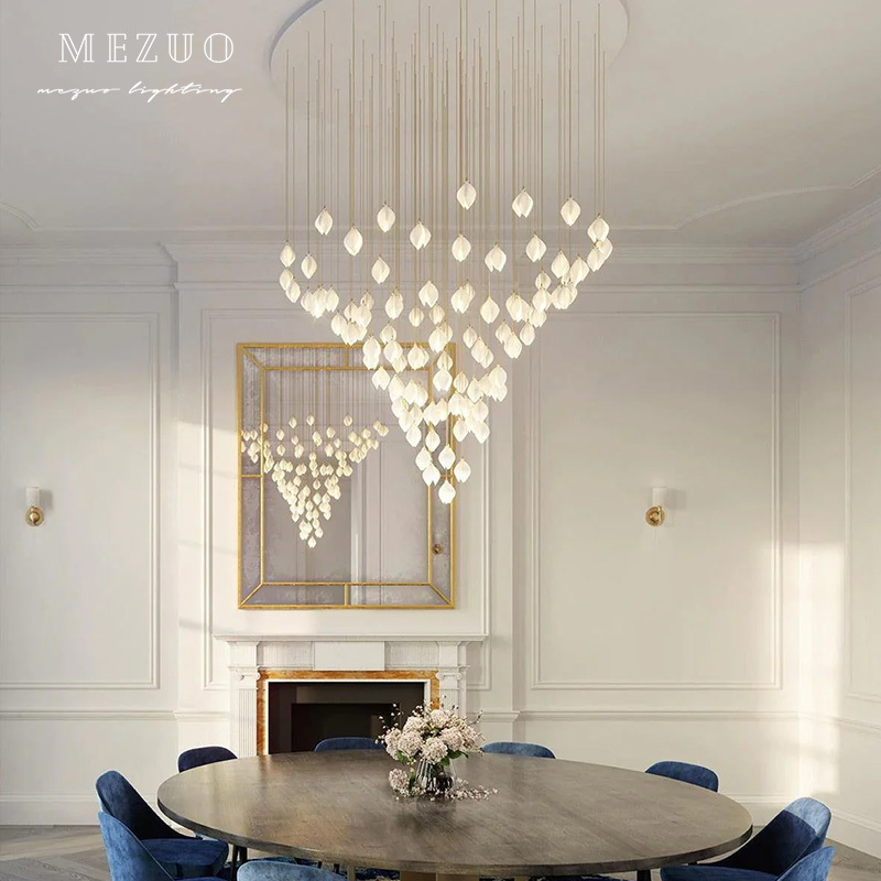 Fasion Manufacturerod Lighting Hotel Lobby Entryway Transparent LED Modern Vivid Hotel Project Lamparas Pendant Lamp Chandelier