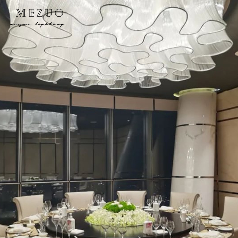 Auspicious Cloud Ceiling Light Hall Villa Bar Hotel Home Decorative Hanging Lamp Modern Luxury Crystal Led Chandelier Light