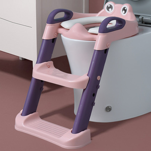 new baby products portable plastic folding potty ladder height adjustable potty training seat chair with step stool ladder